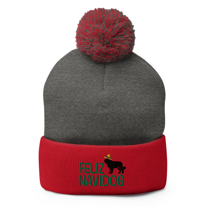 Feliz "Navidog" Pom-Pom Beanie