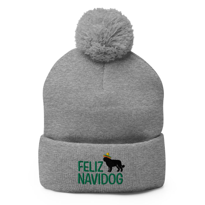 Feliz "Navidog" Pom-Pom Beanie